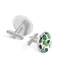 thumbnail image 3 of Saint Patrick's Day Elegant Silver Jewelry Men's Cufflinks Made of Stainless Steel for Formal Attire, Business Meetings and Weddings, 3 of 6