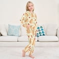 thumbnail image 6 of Fluffy Pajamas Set Fuzzy Winter Warm Pj Sets Pullover Tops and Long Pants Capybaras and Strawberries X-Small, 6 of 8