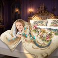 thumbnail image 4 of Manfei Fantasy Pterosaur Animals 7-Piece Twin Bedding,Gothic Floral Butterfly Bedding Comforter Set,Cream,Reversible, 4 of 6