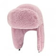 thumbnail image 3 of Gorros de de invierno, gorro de Lei Feng con orejeras gruesas para ciclismo de nieve, gorro cálido de invierno para hombres, esquí, motociclet Rosa, 3 of 8