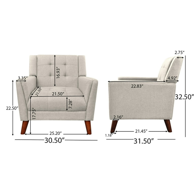 Candace mid century modern fabric arm chair by christopher knight home new arrivals
