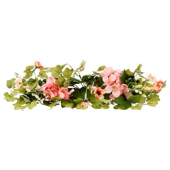 Simulated Flower Candle Holder Decor 1 Set Fake Flower Table Centerpiece Ornament