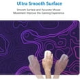 thumbnail image 6 of Purple Topographic Map Gaming Mouse Pad XXL Extended Waterproof Desktop Mouse Mat Large Non-Slip Rubber Mousepad Contour Lines Keyboard Office Desk Pads(Size:31.5x11.8in), 6 of 6