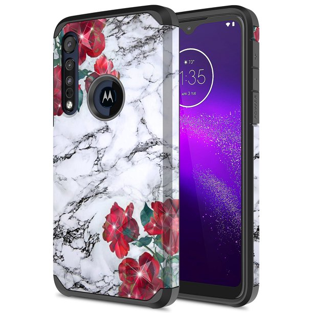 Moto G8 Play Case Motorola One Macro Case Kaesar Hybird Drop Protection Sleek Slim Dual Layer Shockproof Colorful Graphic Armor Case For Motorola Moto G8 Play Rose White Marble Walmart Com