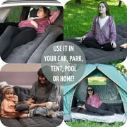 Zone Tech Inflatable Air Bed Car Mattress with Air Pump, Travel Pillow & Carrying Pouch