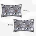 thumbnail image 3 of Haiem Pillowcase for Hair and Skin Queen - Cute Dog Faces Printed Soft Pillowcase with Envelope Closure-20"x30", 3 of 8