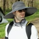 thumbnail image 5 of Sombrero de visera solar de ala grande, sombrero de pescador con máscara transpirable de verano para hombre, sombrero informal para exteriores, 5 of 6
