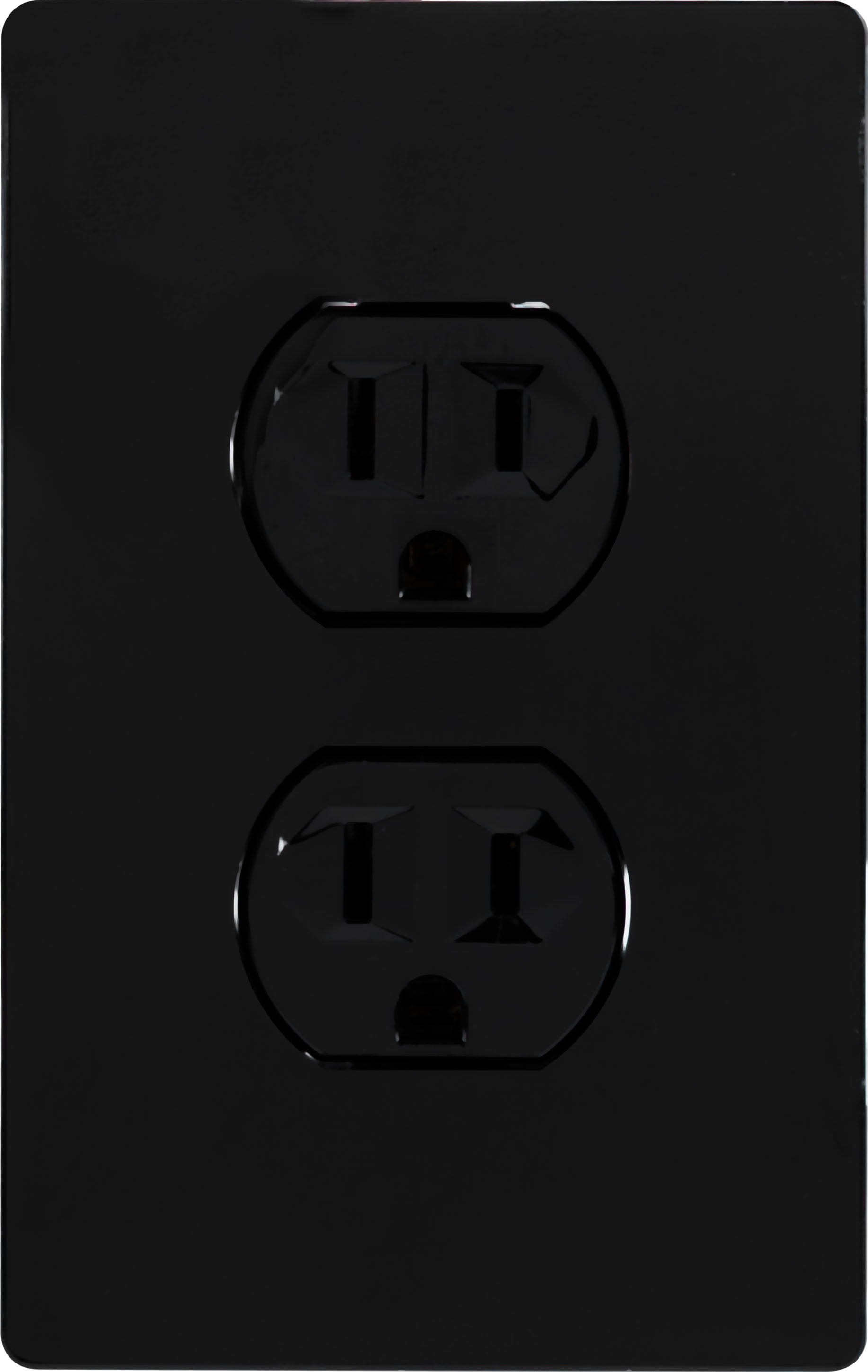 GE Grounding Duplex Receptacle, Electrical Outlet, 15A, Heavy Duty, Black