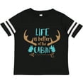 thumbnail image 3 of Inktastic Life Is Better At The Cabin, Deer Antlers, Camping Boys or Girls Toddler T-Shirt, 3 of 5