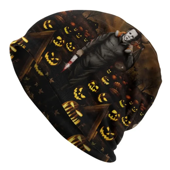 Horror Movie Bonnet Hat Knitting Hats Men Women Hip Hop Unisex Adult Michael Myers Halloween Warm Winter Beanies Cap Wangyu
