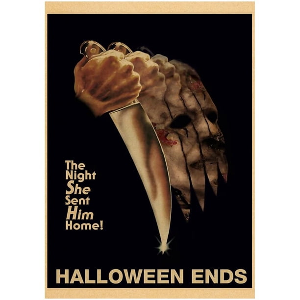 Póster Retro de película de terror de Michael Myers, pintura artística de papel Kraft, imágenes de pared para sala de estar, decoración del hogar, Halloween, 2022