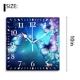 thumbnail image 2 of 10 Inch Wall Clock Battery Operated Silent Clock Decorative for Office, Kitchen, Outdoor, Living Room，Transparent Golden Butterfly Lovely, 2 of 4