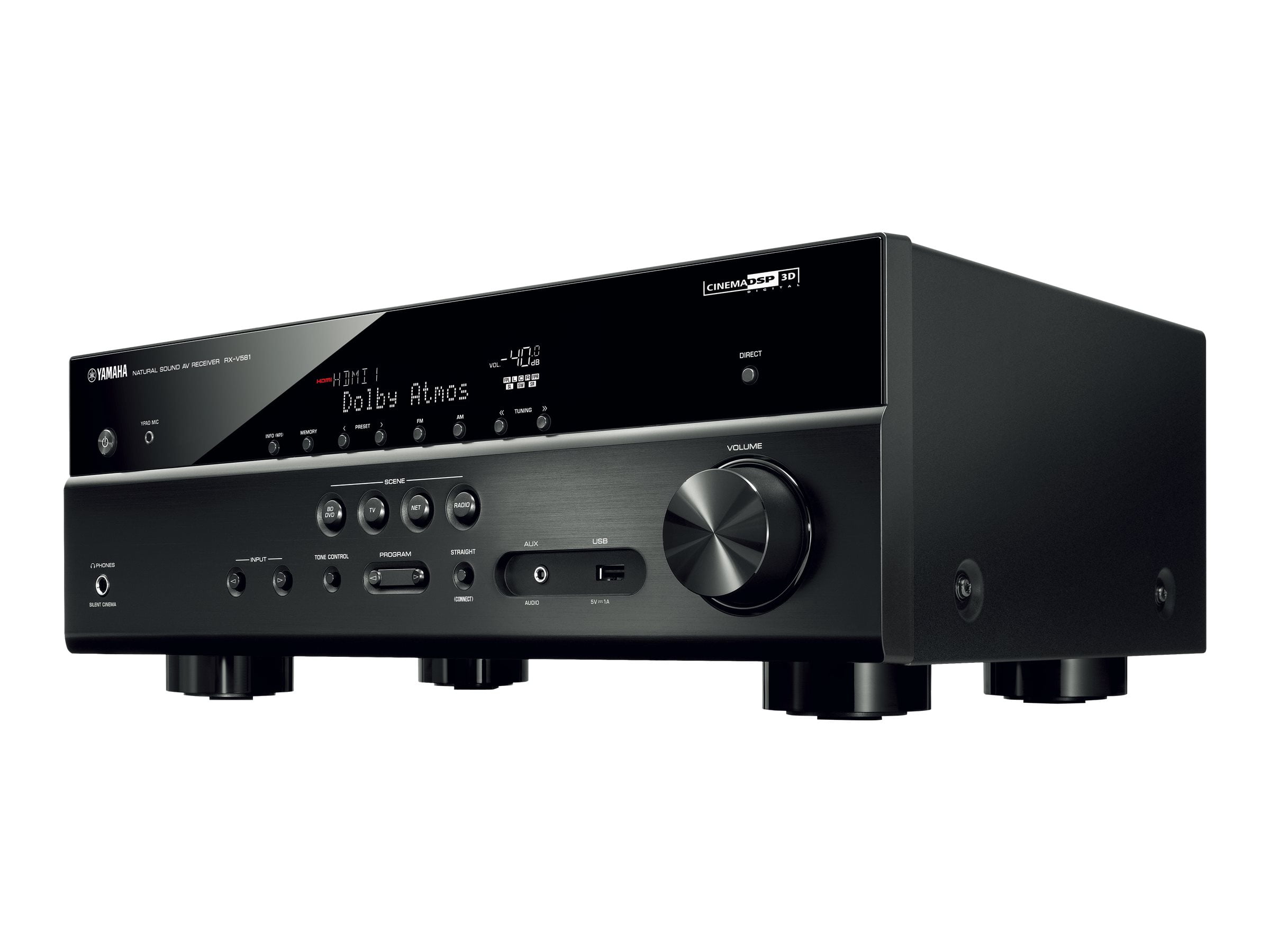 Yamaha RX-V581 - AV network receiver - 7.2 channel - black