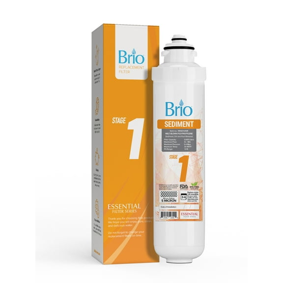 Brio Stage-1 Melt-Blown Polypropylene Sediment Replacement Water Filter - 1 Filter Unit