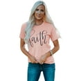 thumbnail image 4 of ABPHQTO Camiseta gráfica de manga corta con estampado de letras de fe rosa para mujer, 4 of 5