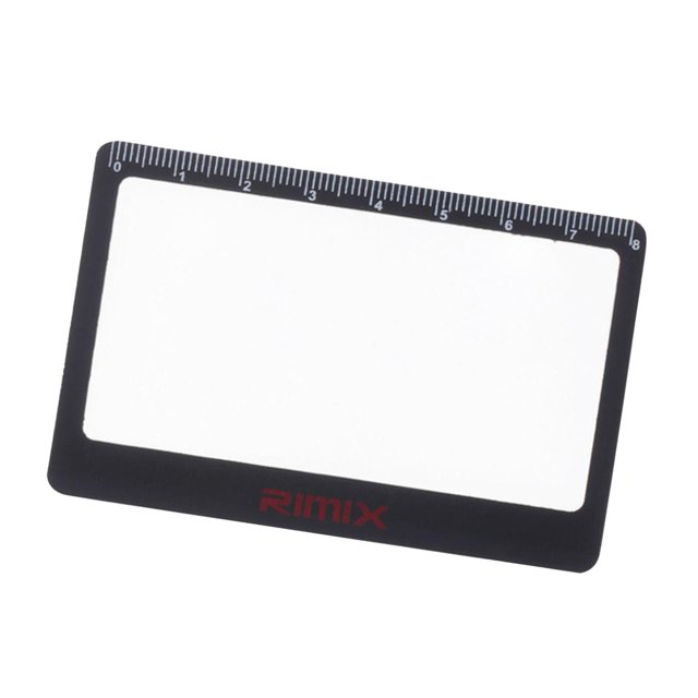 Lupa de bolsillo 3X, lente Fresnel, lupa para tarjetas de crédito, lupa para billetera Negro