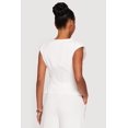 thumbnail image 4 of Women's Metallic Button Front Crepe Knit Waistcoat, 4 of 4