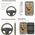 thumbnail image 3 of Jeiento Highland Cow 17 Pcs Car Seat Cover Full Set for Men Car Floor Mats Aztec Steering Wheel Cover Keychains Seatbelt Pad Armrest Cover Cup Coasters Chapstick Holder Coasters Automotive Accessory, 3 of 6
