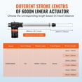 thumbnail image 3 of Actuador lineal VEVOR 12V 6000N 250mm con soporte de montaje IP44, 3 of 9