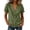 *Army Green, variant on ClodeEU Women's V Neck Ruffle Trim Short Sleeve Button Down Blouses,Casual Lightweight Shirts for Summer ,Women's Plus L
