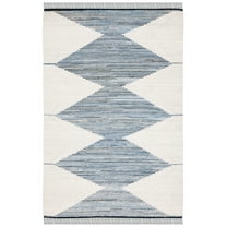 SAFAVIEH Kilim Lynette Diamond Area Rug, Ivory/Blue, 8' x 10'