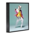thumbnail image 3 of Stupell Industries Modern Dancing Cat Portrait Black Framed Giclee Art, 12 x 12, by Roozbeh, 3 of 8