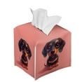 thumbnail image 6 of ZUXONGSY Dachshund Square Tissue Box Covers PU Leather Household Tissue Holder Stylish Tissue Box Cover Decorative Tissue Cube Box Cover for Children Birthday Gifts, 6 of 7