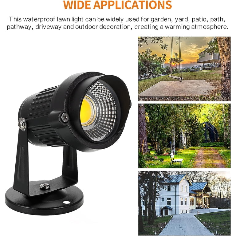 LED Landscape Lght Garden Lawn Path US Plug 5W 110V Spot Lght 3000K Warm Whte | eBay