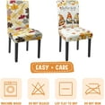 thumbnail image 6 of Fall Chair Covers Set of 4 Gnomes Maple Leaves Stretch Parsons Chair Slipcovers for Fall Thanksgiving Dining Room Decor Chair Seat Protectors(Gnomes Maple Leaf,4PCS), 6 of 6