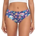 thumbnail image 1 of Fotbe mushroom Skull rainbow color Calzones Estampados para Mujer – Ropa Interior de Algodón, Cómoda, Suave y Elástica-4X-Large, 1 of 6