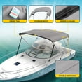 thumbnail image 3 of Seal Skin Covers 3 Bow Bimini Top Replacement Cover, Waterproof Canvas Boat Canopy Without Frame 72" L 79"-84" W Gray Color, 3 of 7