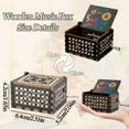 thumbnail image 5 of Wooden Music Box, Mini Vintage Hand Crank Music Box Laser Engraved You are My Sunshine Gifts for Wife, Daughter, Dad, Mom for Christmas, Anniversary, Birthday, Thanksgiving, 5 of 5