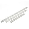 Office Stationery Silver Tone 20cm 30cm 40cm Measure Straight Ruler 3 in 1