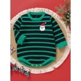 thumbnail image 3 of FEORJGP Christmas Clothes for Toddler Baby Boys Girls Sweater Rompers 1M 3M 4M 9M 12M 18M Infant Long Sleeve Jumpsuits Christmas Santa Print Round Necitwear Warm Cozy Outfits for Fall Winter, 3 of 9