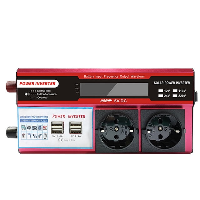 Inversor de corriente para coche de 650 W, de onda sinusoidal pura, compatible con energía solar y carga sobre la marcha