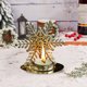 thumbnail image 1 of Candelabro Navideño, Escaparate, Adornos Dorados, Decoración Navideña de Hierro, Bandeja para Velas, 1 of 6