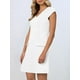 thumbnail image 3 of Vestido MEROKEETY para mujer, cuello en V, oficina de negocios, beige, talla M, 3 of 7