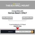 thumbnail image 3 of Soporte para barra de sonido Sound Bass para Sonos Beam Gen 1 y 2, color blanco, 3 of 8