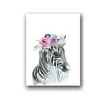 thumbnail image 1 of Animales Floral corona arte decoración lienzo pintura, bebé niña impresiones Animal jirafa elefante León pared arte cuadro guardería póster Xemadio 1243-8, 1 of 1