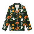 thumbnail image 5 of Leey-Word Matching Halloween Pajamas for Family Pajamas Set Long Sleeve Sleepwear Button-Down Pjs Sets Two-Pieces Loungewear with Pockets, 5 of 7