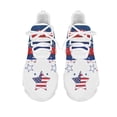 thumbnail image 1 of Zapatillas de running de verano para mujer con estampado de bandera estadounidense, ligeras, con cordones, de malla, para viajes al aire libre, con diseño artístico indígena, 1 of 6