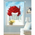 thumbnail image 2 of Red Tree Tie Up Curtains for Window, Thermal Insulted Balloon Shade Adjustable Rod Pocket Curtains Valance Panels for Kitchen Bathroom Cafe 42 x 54 Blue Sky Retro Gradient Landscape Painting, 2 of 6