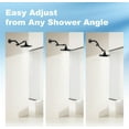 thumbnail image 4 of Shower Head Extension Arm, 6 in Shower Extension Arm with Locking Nut, Adjustable Height and Angle, Universal G1/2 Connector for Fixed and Handheld ShowerHead, Matte Black, 4 of 14