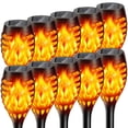 thumbnail image 1 of Paquete de 10 linternas solares BONLION, llama parpadeante, para exteriores, 1 of 8