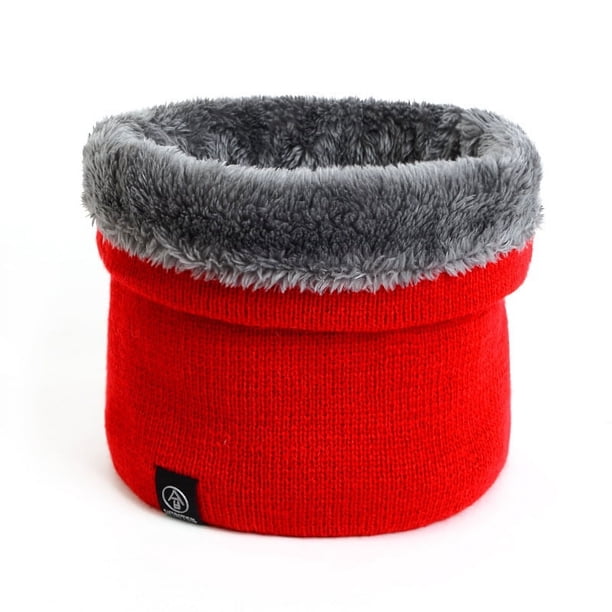 Bufanda de lana para mujer, estilo coreano, de invierno, con forro polar, resistente al frío, gruesa, cálida, con cuello alto