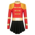 thumbnail image 5 of Yanarno Kids Girls Ringmaster Dance Dress Shiny Tassel Keyhole Back Leotard Tutu Skirts Red 6, 5 of 7