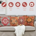 thumbnail image 6 of Boho Throw Pillow Covers 18x18 Set of 4, Monaco Rug Persian Carpet Decorative Pillows Covers for Couch, Sofa Pillows Case for Living Room, Bohemia Ethnic Style Sofa Cushion Case (18x18 inch), 6 of 6