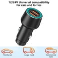 thumbnail image 6 of SIEYIO Car Charger Double USB Port Fast Charging Adapters Cigarettes Lighter Socket 100W, 6 of 8