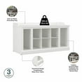 thumbnail image 4 of Pemberly Row 40W Shoe Bench With Shelves and Wall Mounted Coat Rack in White Ash, 4 of 7