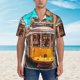 thumbnail image 2 of Balery Modern Urban Monkey Camisas hawaianas de manga corta para hombre, camisas playeras de corte holgado, camisas de vacaciones con botones,Small, 2 of 7